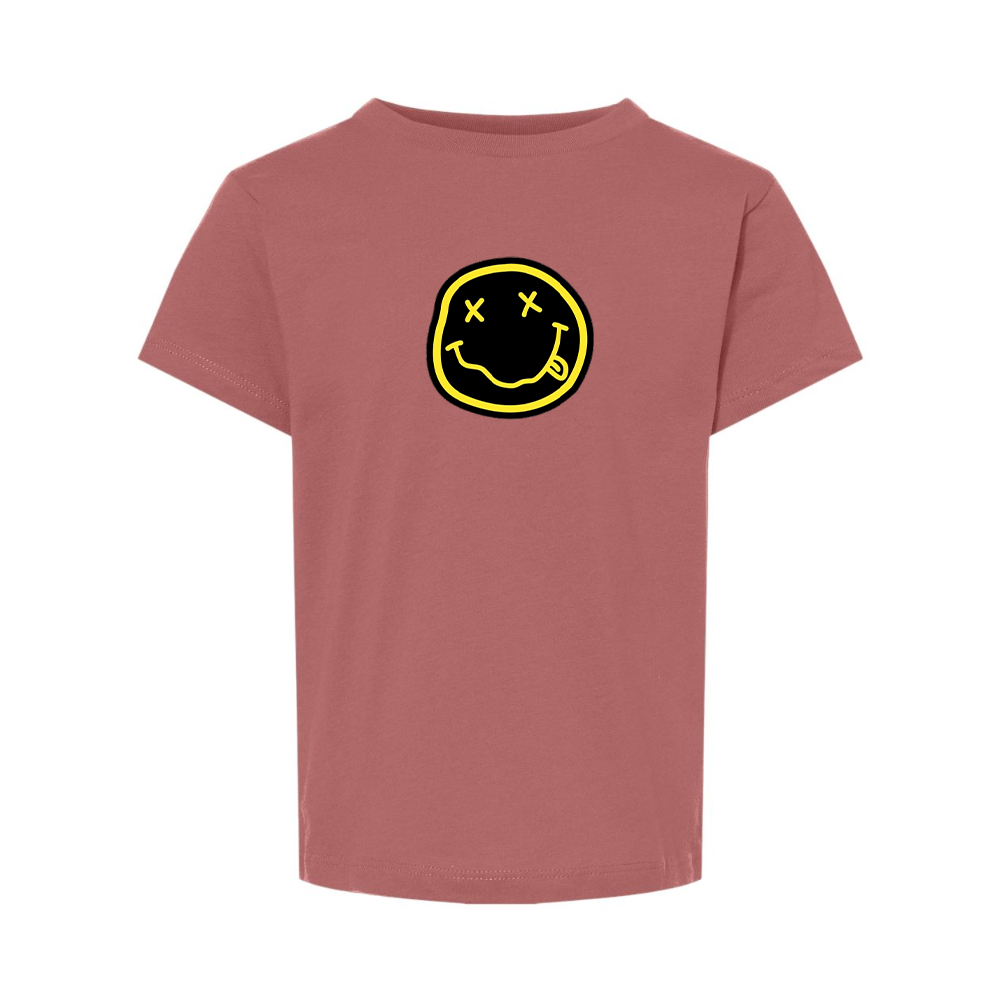 Nirvana Yellow and Black Face BELLA  CANVAS Toddler Jersey Tee