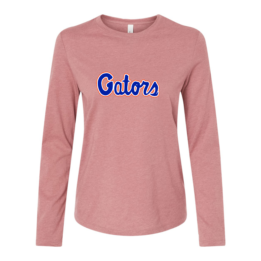 BELLA CANVAS Florida Gators Script Jersey Long Sleeve Tee