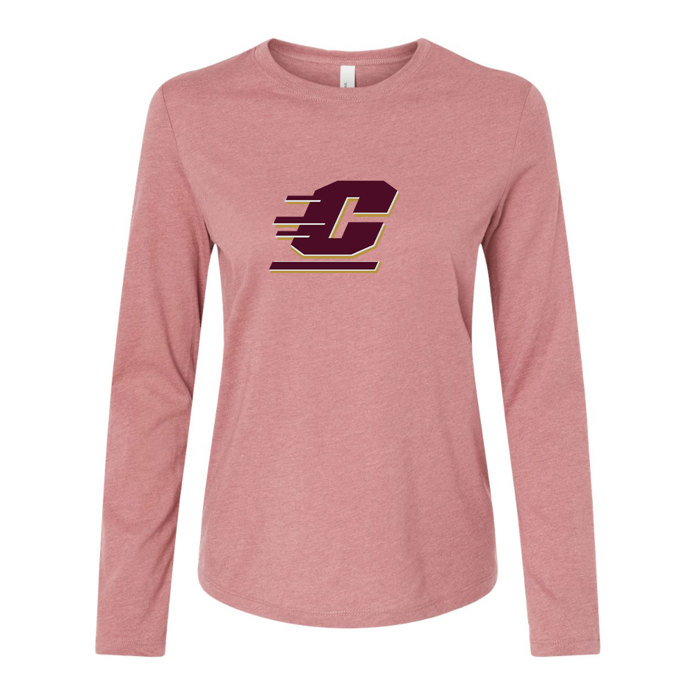 BELLA CANVAS Central Michigan Chippewas Jersey Long Sleeve Tee
