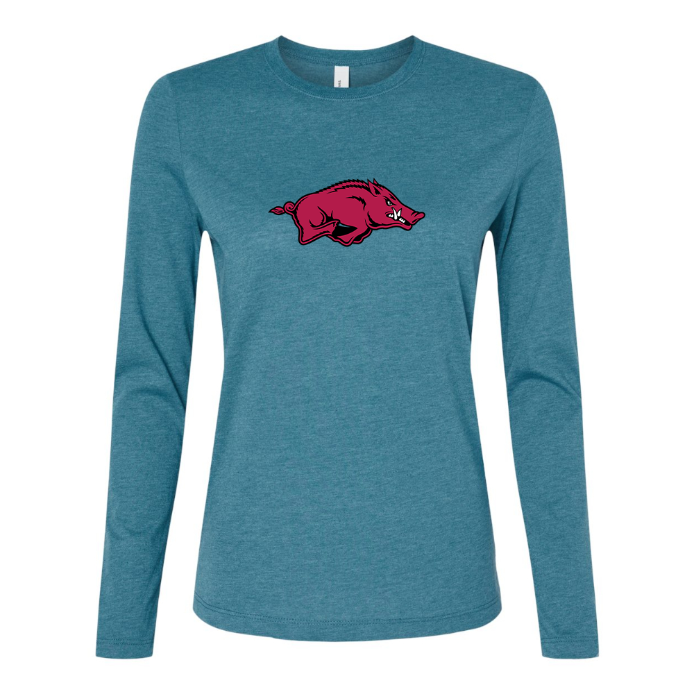 BELLA CANVAS Women’s Arkansas Razorbacks Jersey Long Sleeve Tee