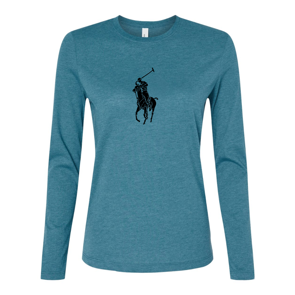 BELLA CANVAS Women’s Polo Ralph Lauren Jersey Long Sleeve Tee