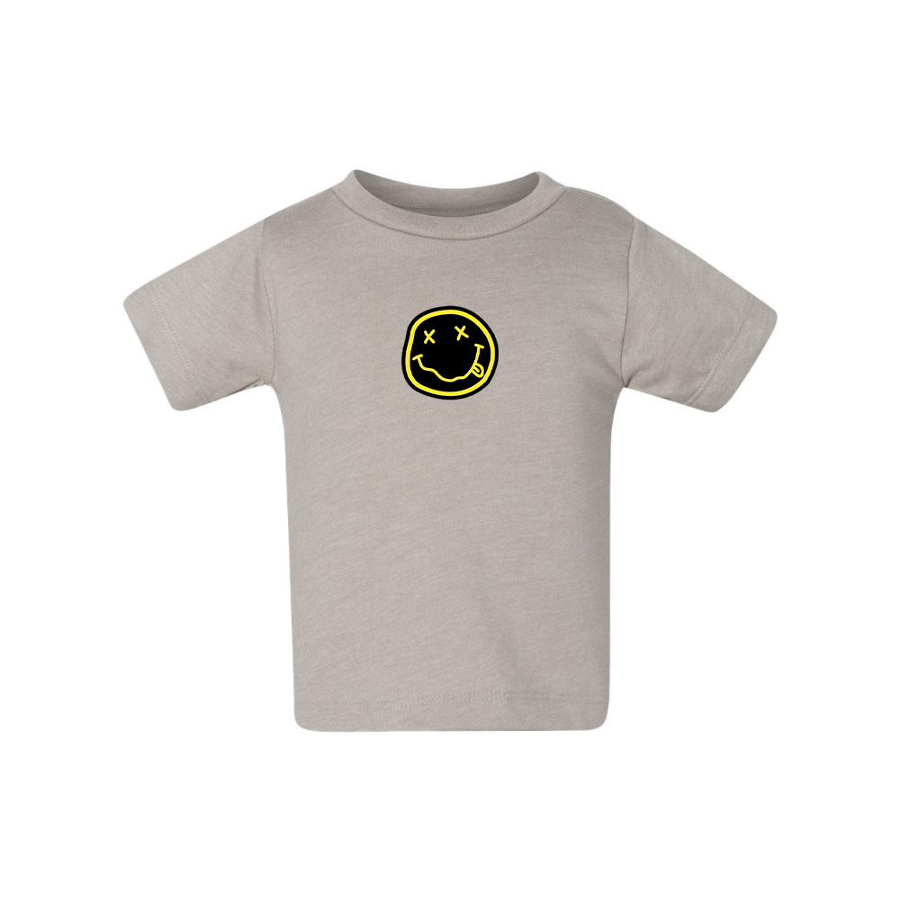 Nirvana Yellow and Black Face BELLA CANVAS Infant Jersey Tee