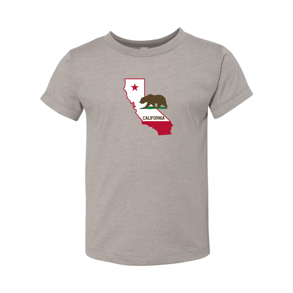 California Bear Map BELLA  CANVAS Toddler Jersey Tee