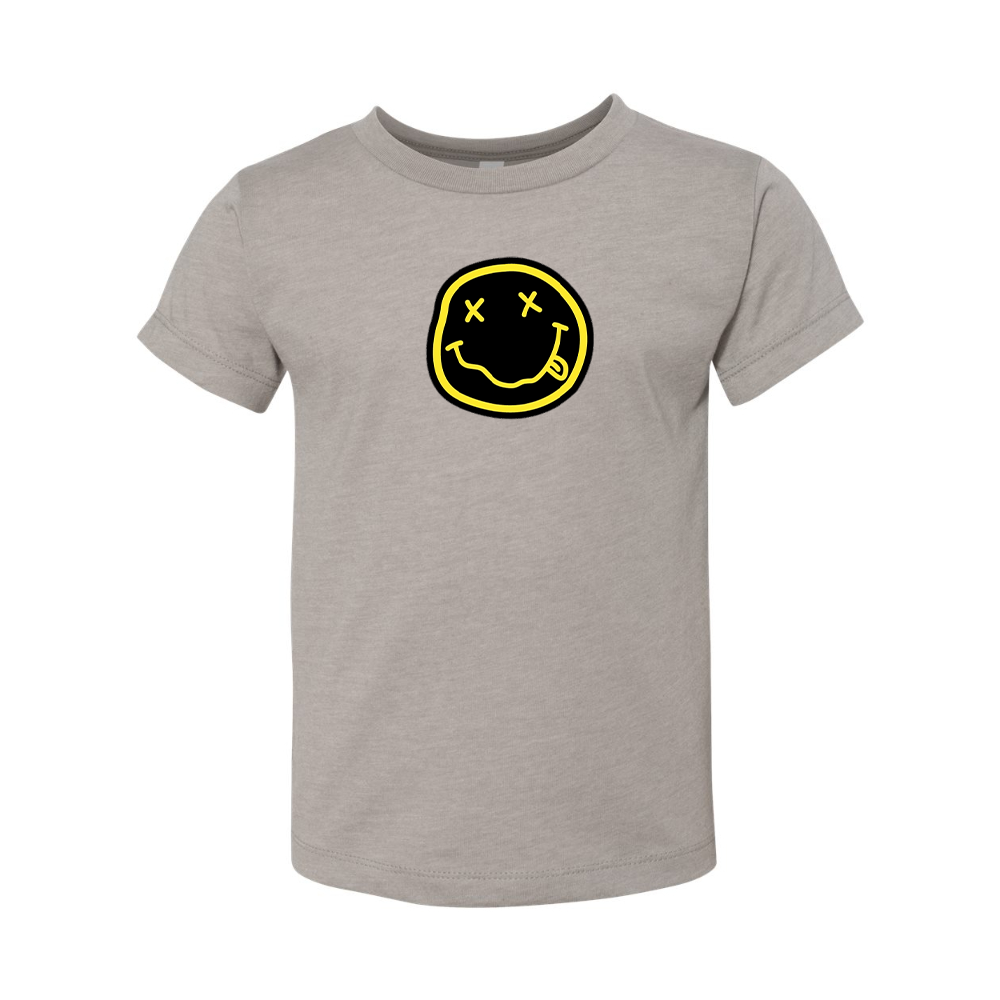 Nirvana Yellow and Black Face BELLA  CANVAS Toddler Jersey Tee