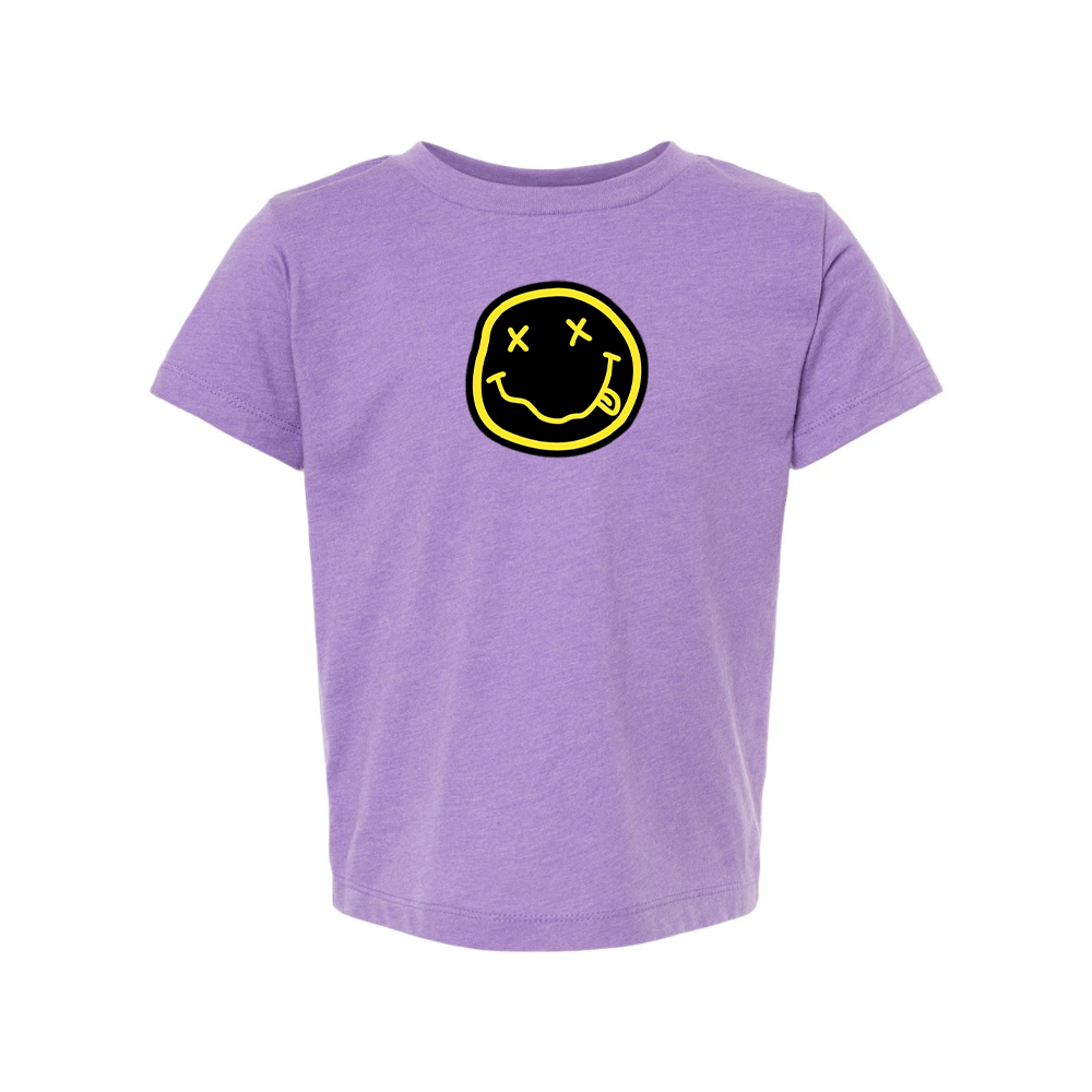 Nirvana Yellow and Black Face BELLA  CANVAS Toddler Jersey Tee