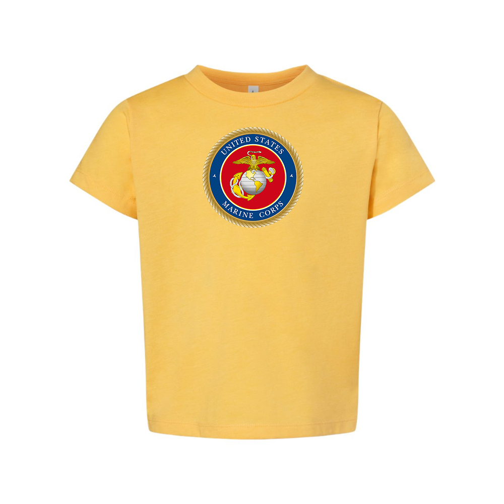 USMC Emblem BELLA  CANVAS Toddler Jersey Tee