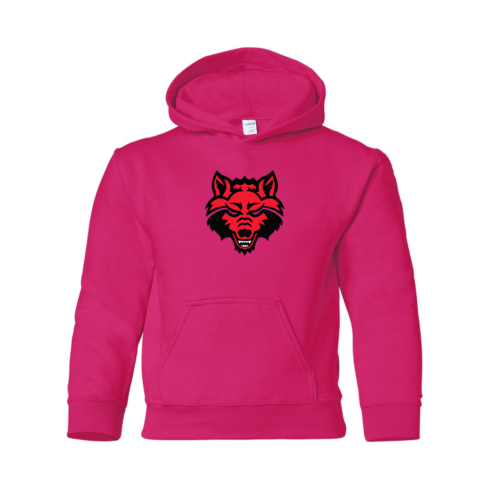 Youth Arkansas State Red Wolves Gildan Heavy Blend  Hooded Sweatshirt