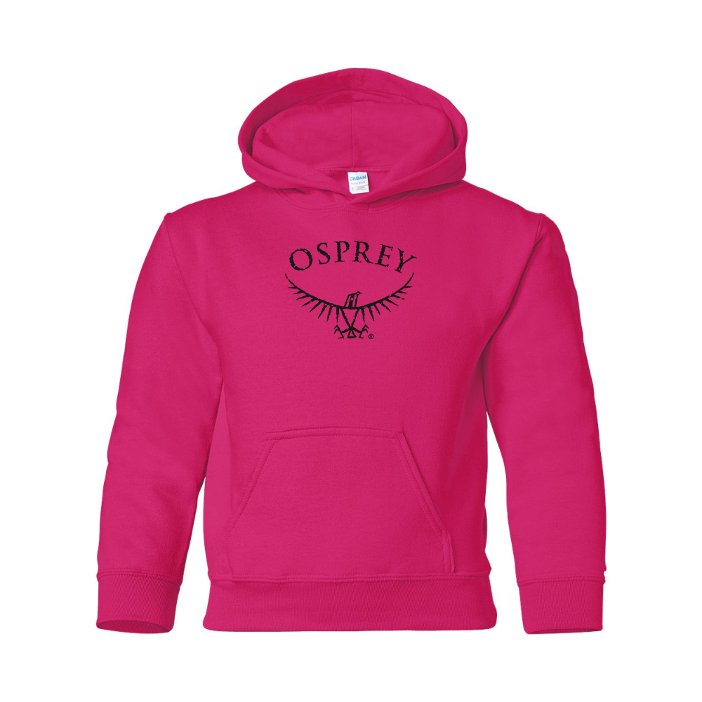 Youth  Osprey Black  Gildan Heavy Blend  Hooded Sweatshirt