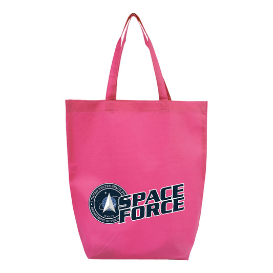 Space Force Q-Tees Non-Woven Gusset Bottom Tote