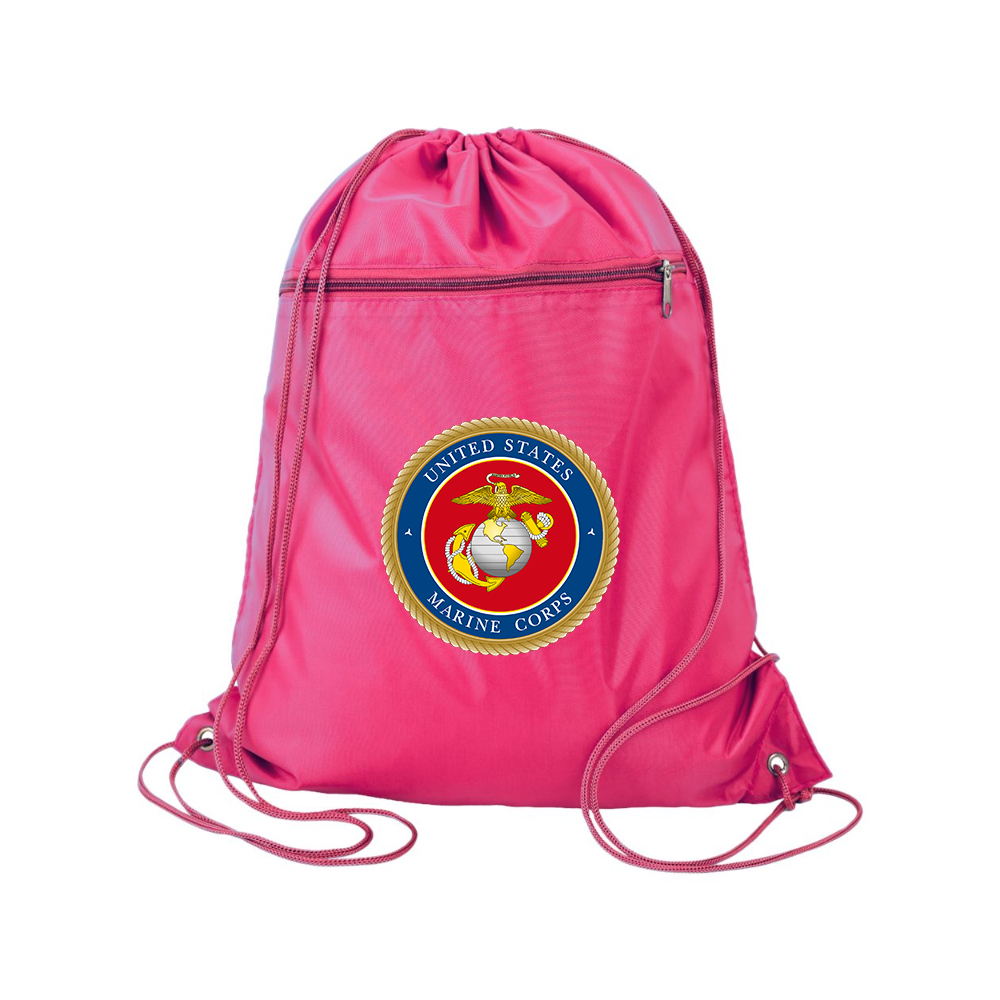 USMC Emblem Q-Tees - Polyester Cinchpack
