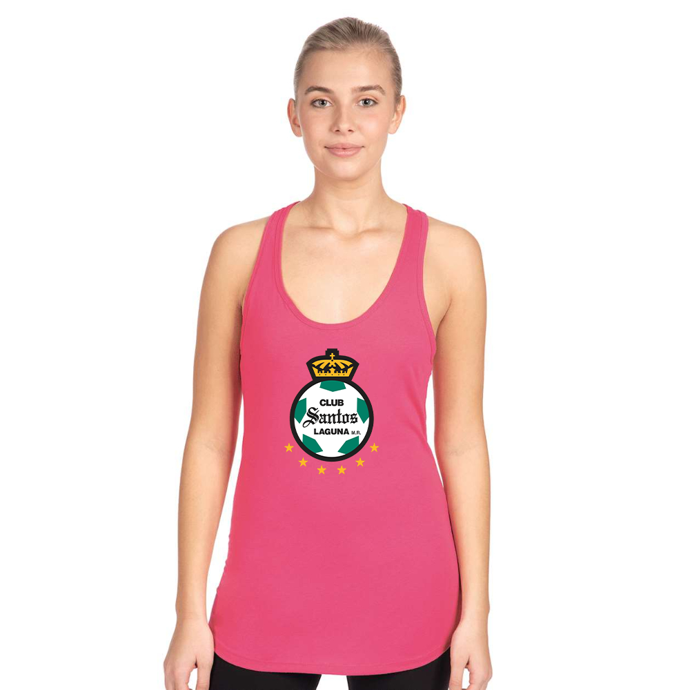 Women's Santos Laguna Soccer Next Level Ideal Racerback Tank