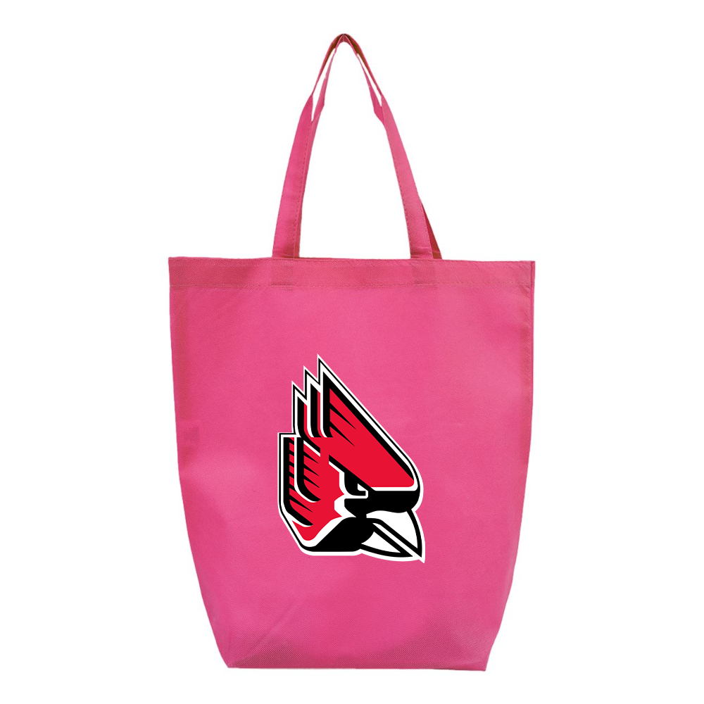 The Ball State Cardinals  Q-Tees Non-Woven Gusset Bottom Tote