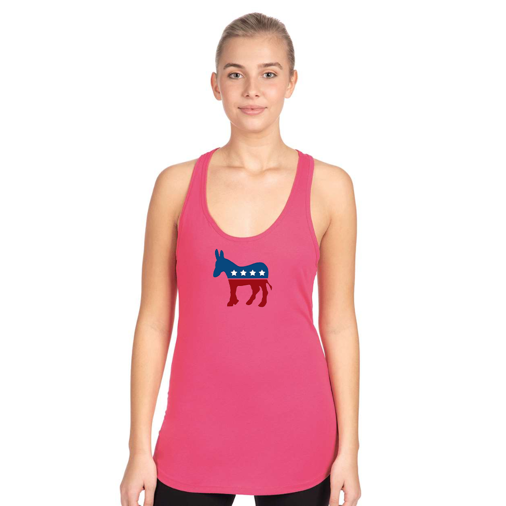 Women's Democrat Election Symbol Next Level Ideal Racerback Tank