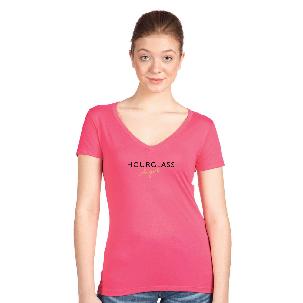 Women's Hourglass Angel  Next Level V-Neck T-Shirt