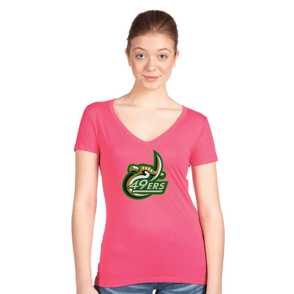 Women's Charlotte 49ers Next Level V-Neck T-Shirt