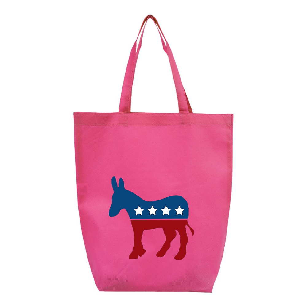 Democrat Election Symbol Q-Tees Non-Woven Gusset Bottom Tote