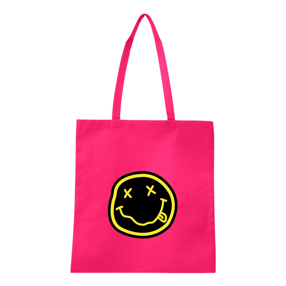 Nirvana Yellow and Black Face Q-Tees Non-Woven  Tote