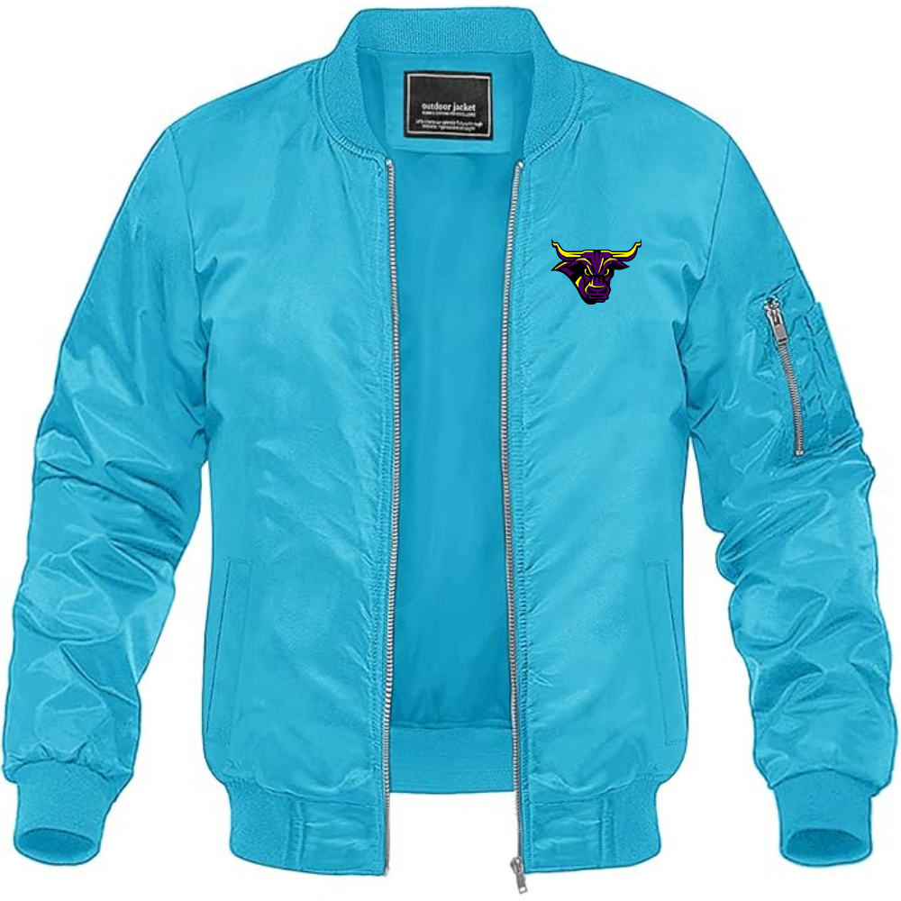 Men's Minnesota State Mavericks Lightweight Bomber Jacket Windbreaker Softshell Varsity Jacket Coat