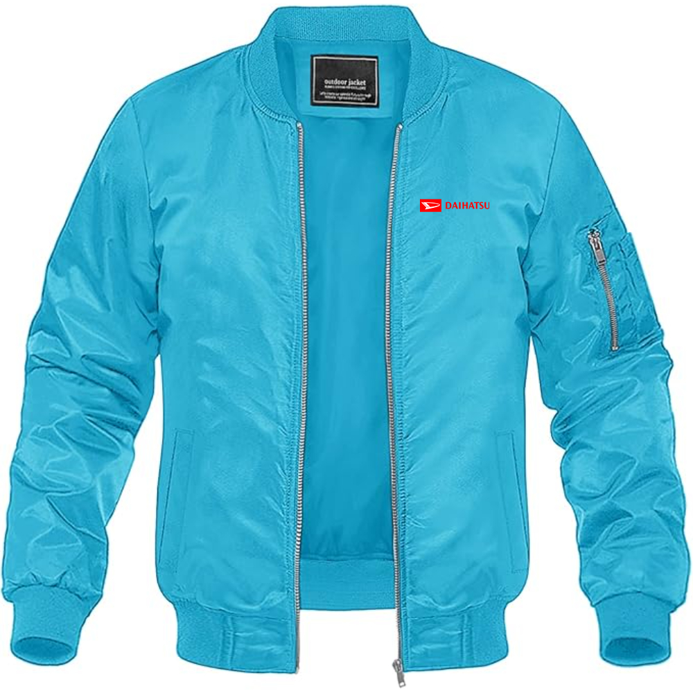 Men's Daihatsu Logo Lightweight Bomber Jacket Windbreaker Softshell Varsity Jacket Coat