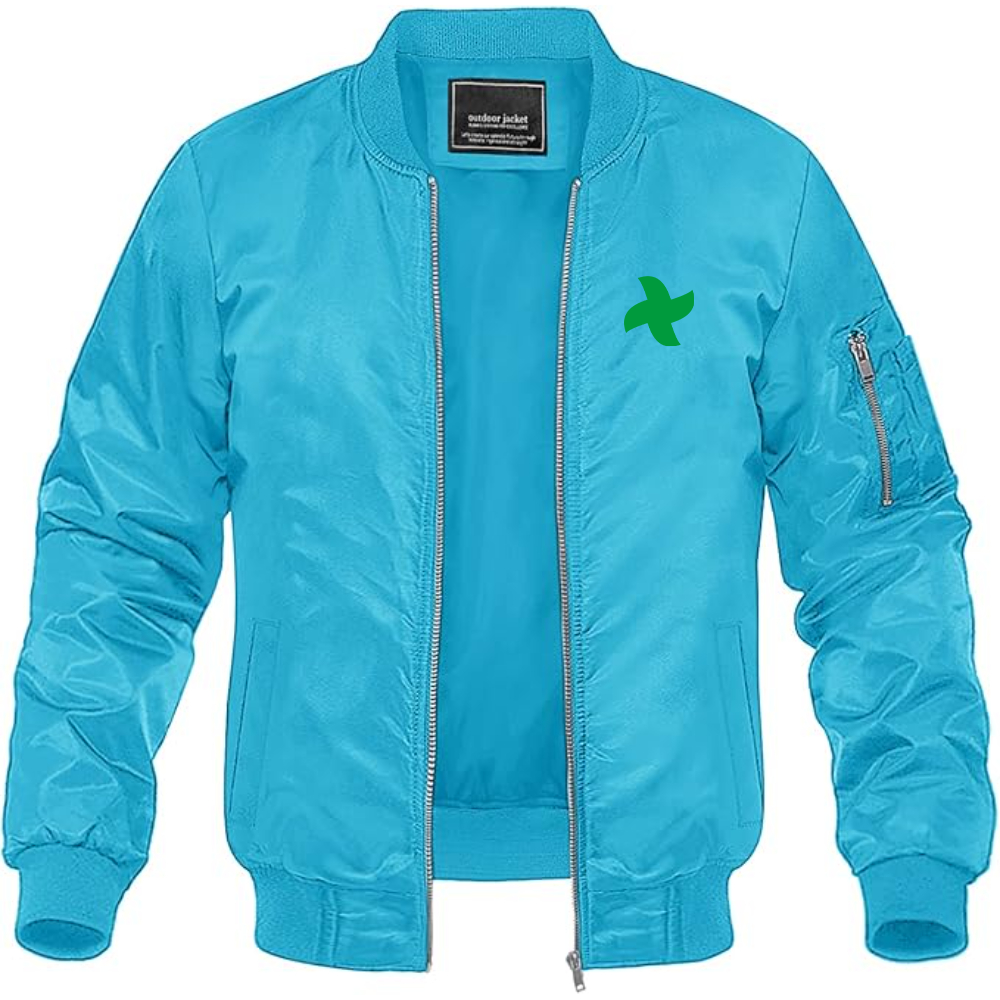 Men's Thermomix Screw Logo Lightweight Bomber Jacket Windbreaker Softshell Varsity Jacket Coat
