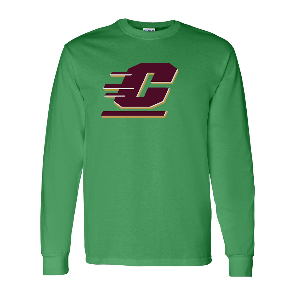 Men's Central Michigan Chippewas  Gildan Heavy Cotton Long Sleeve T-Shirt