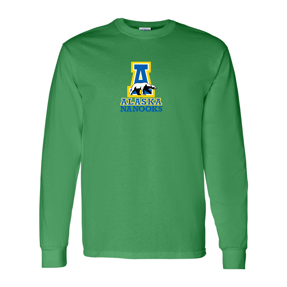 Men's Alaska Nanooks Gildan Heavy Cotton Long Sleeve T-Shirt