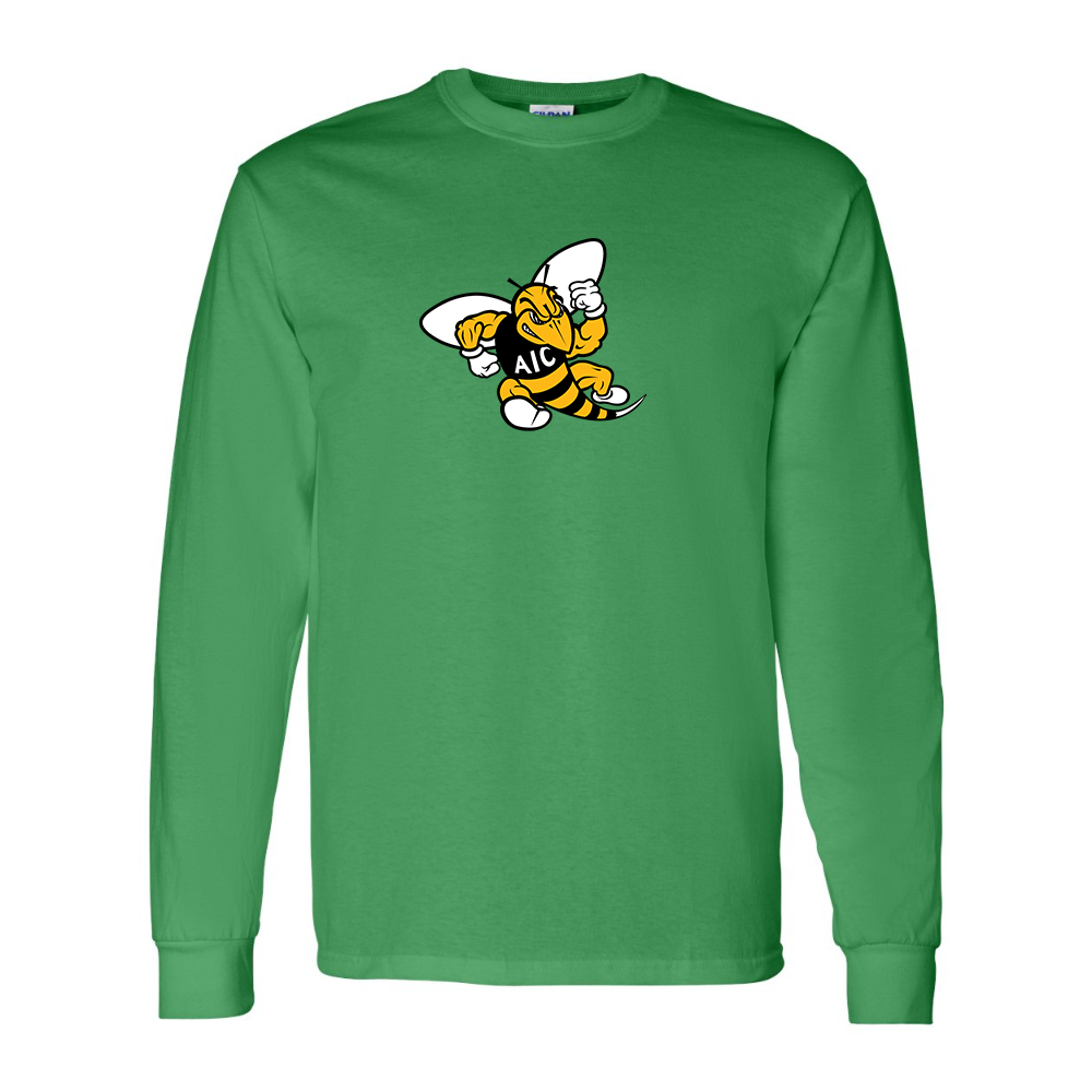 Men's AIC Yellow Jackets  Gildan Heavy Cotton Long Sleeve T-Shirt