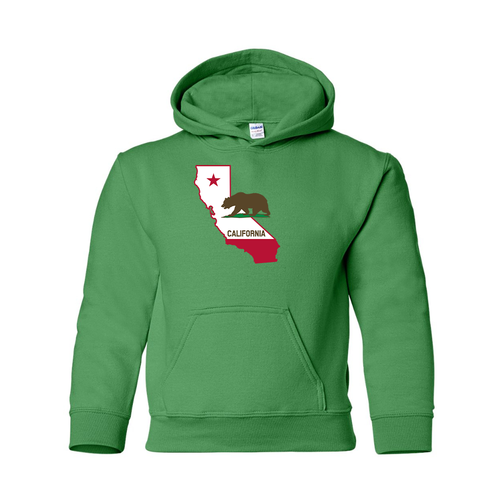 Youth  California Bear Map Gildan Heavy Blend  Hooded Sweatshirt