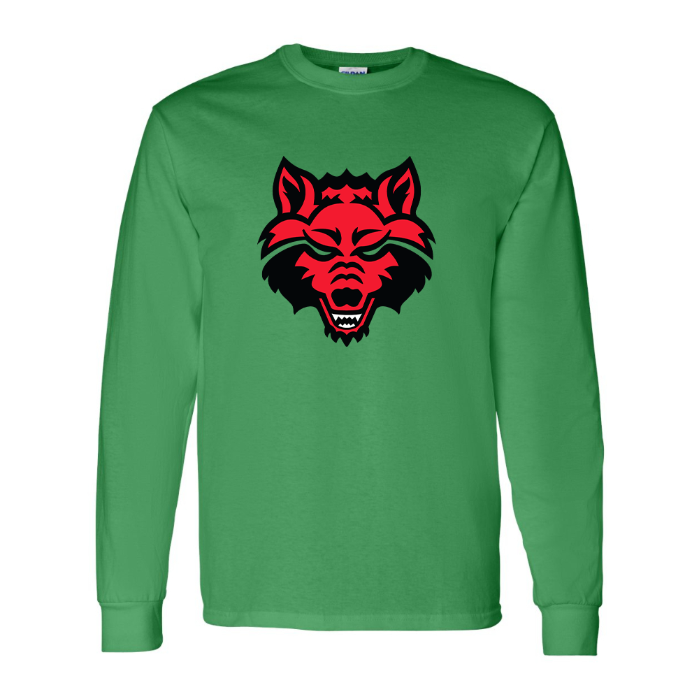 Men's  Arkansas State Red Wolves Gildan Heavy Cotton Long Sleeve T-Shirt