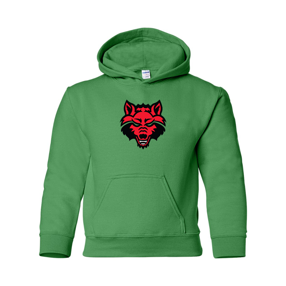 Youth Arkansas State Red Wolves Gildan Heavy Blend  Hooded Sweatshirt