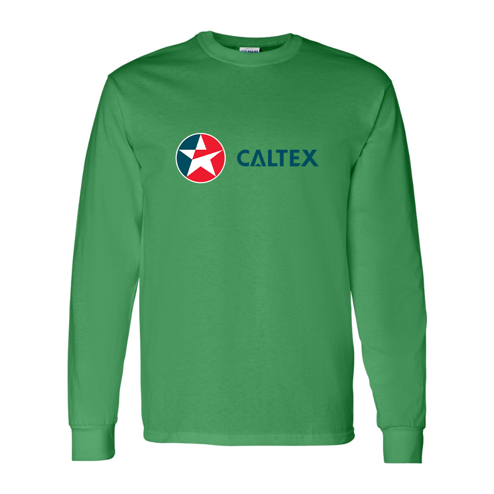 Men's  Caltex Gas Station  Gildan Heavy Cotton Long Sleeve T-Shirt
