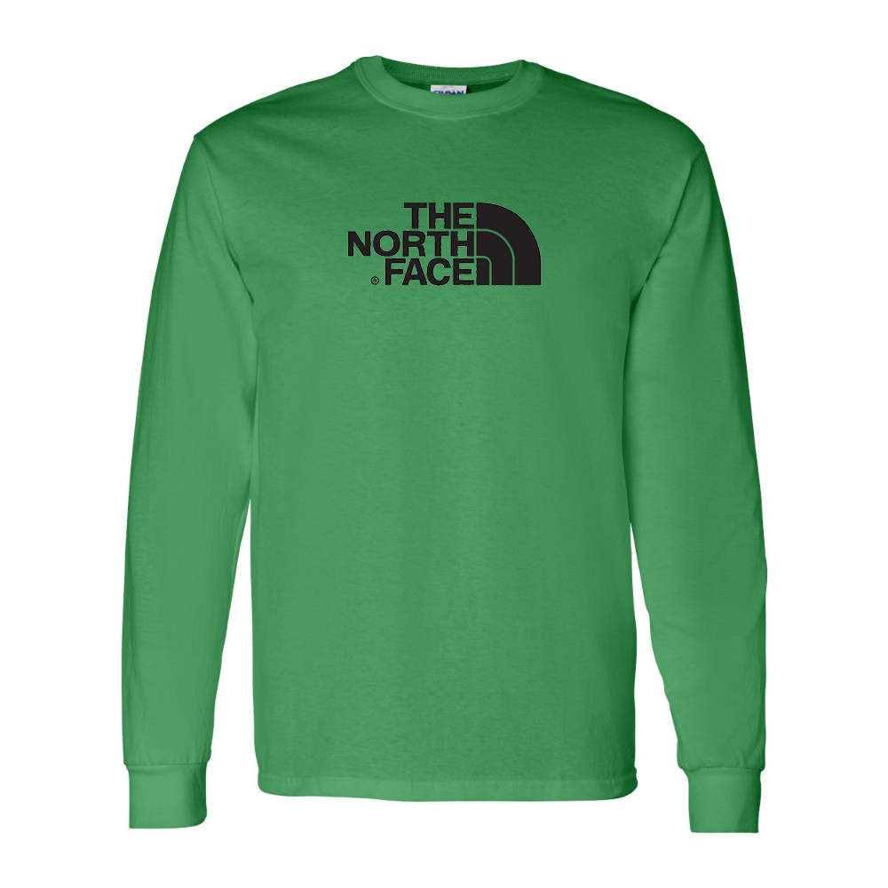 Men's  The North Face Black Gildan Heavy Cotton Long Sleeve T-Shirt