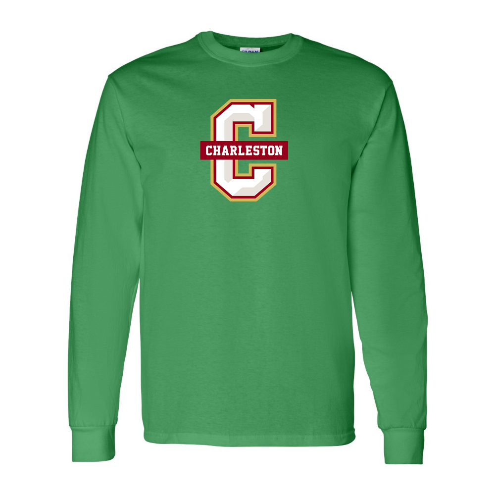 Men's  Charleston Cougars Gildan Heavy Cotton Long Sleeve T-Shirt