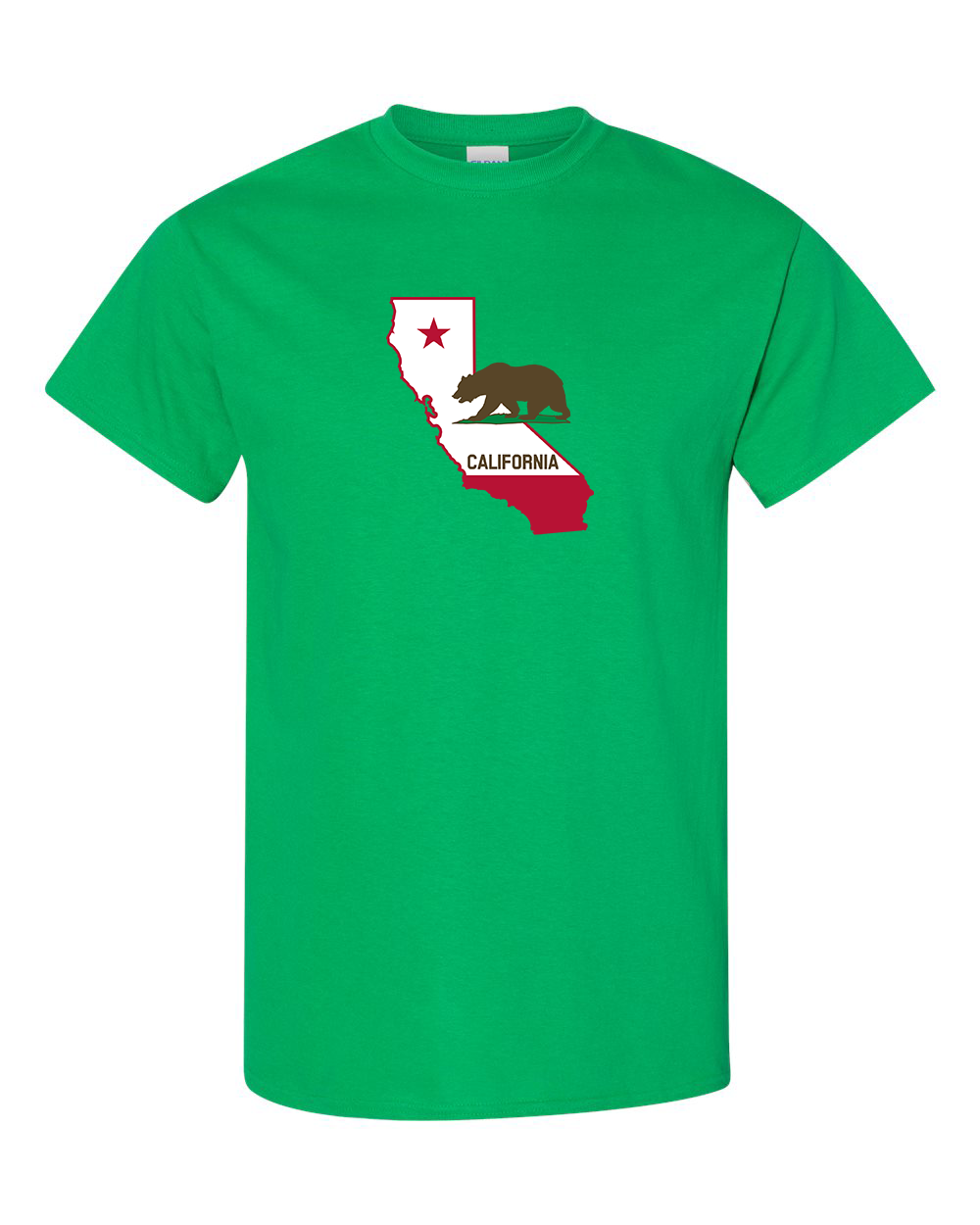 Men's California Bear Map  Gildan Heavy Cotton T-Shirt