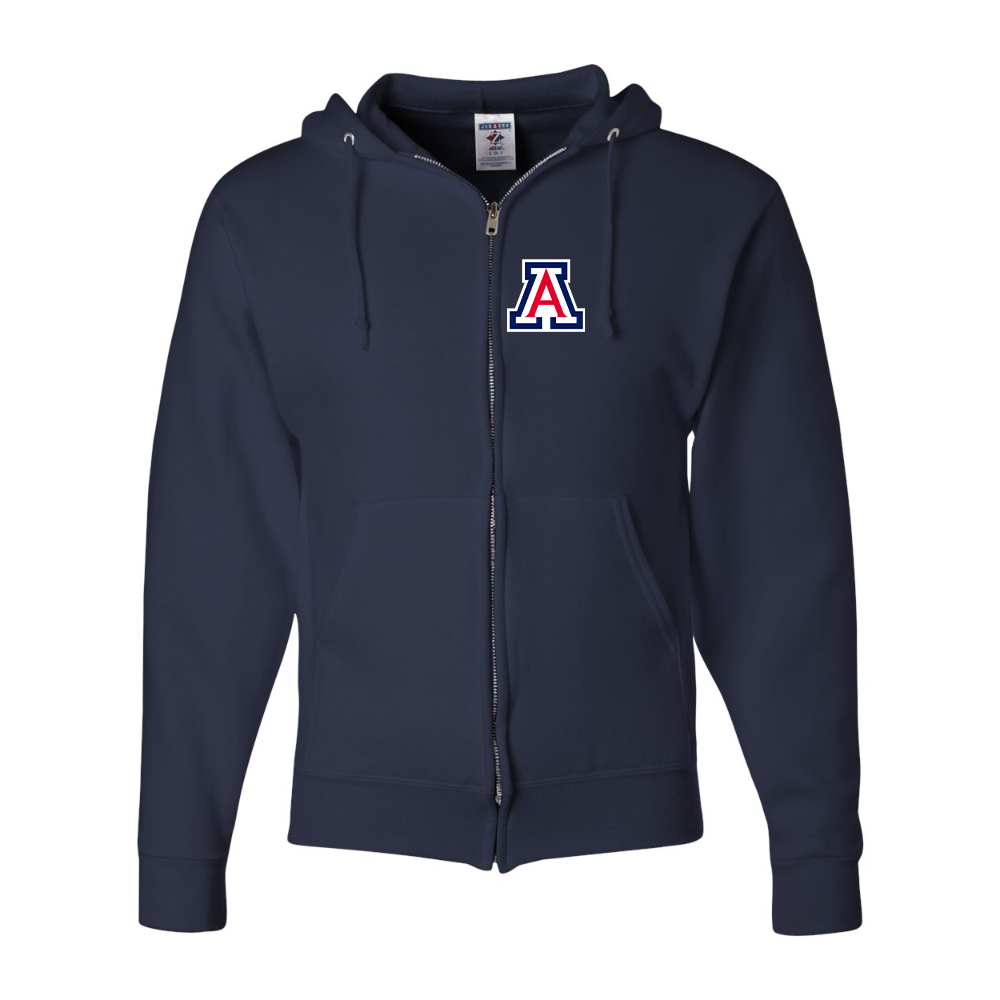 Men's  Arizona Wildcats JERZEES NuBlend Full-Zip Hooded Sweatshirt