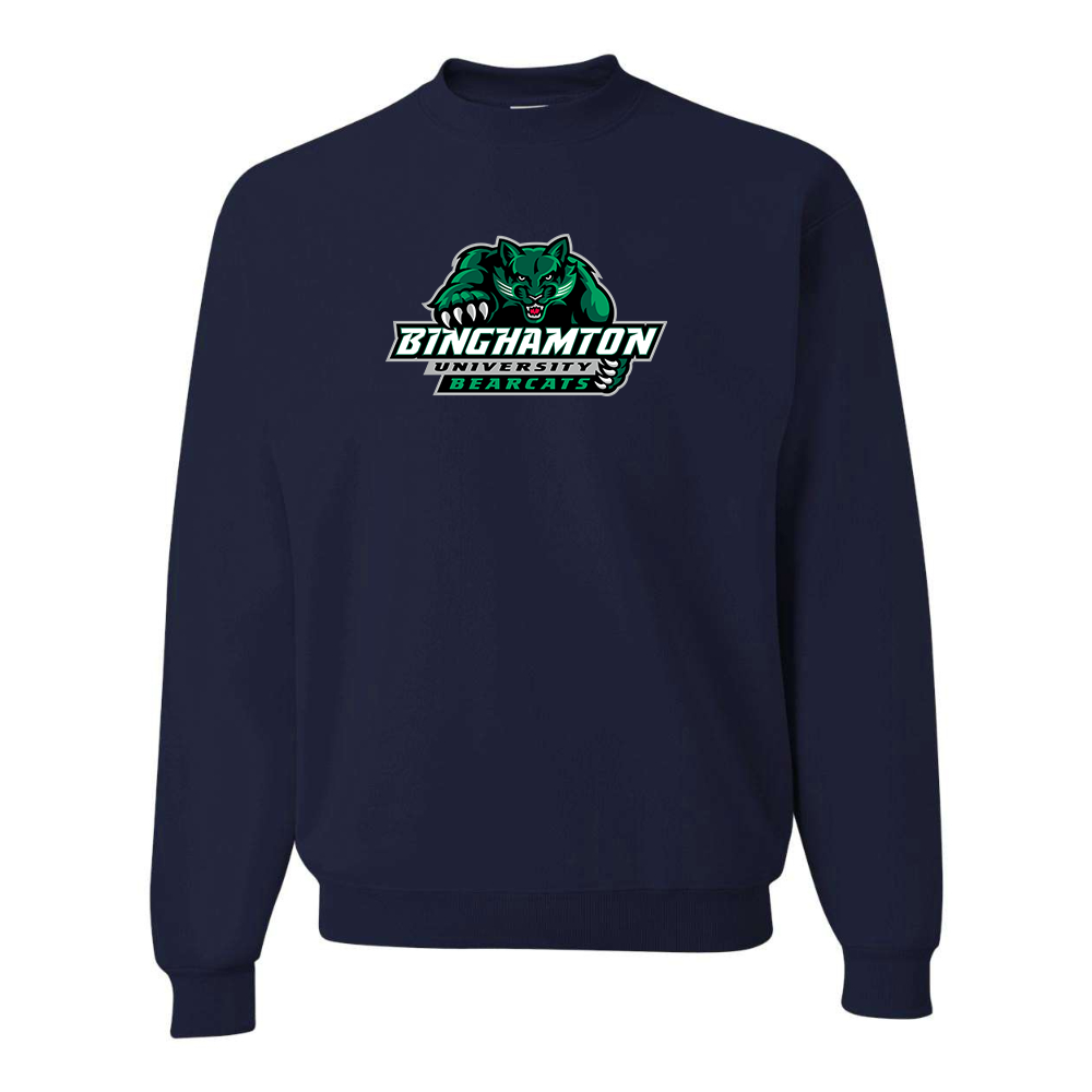 Men's Binghamton Bearcats JERZEES NuBlend Crewneck Sweatshirt