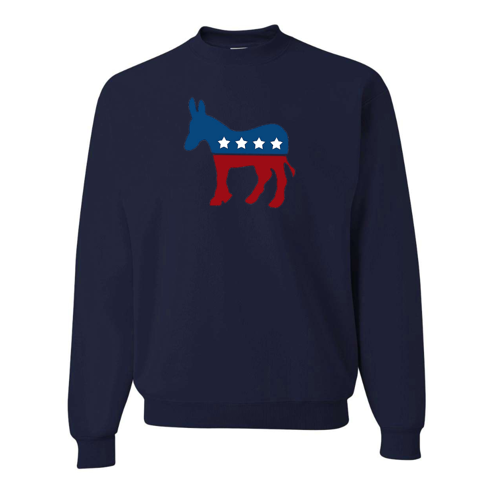 Men's Democrat Election Symbol JERZEES NuBlend Crewneck Sweatshirt