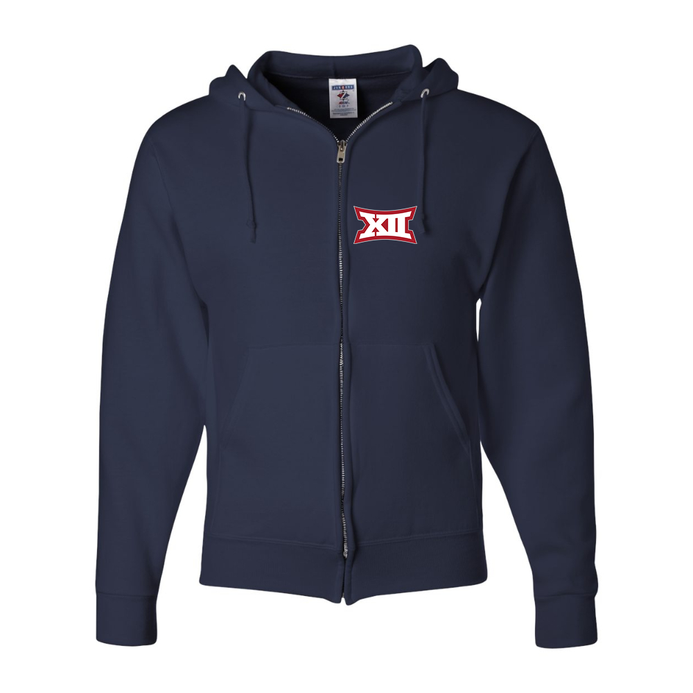 Men's Big 12 Conference JERZEES NuBlend Full-Zip Hooded Sweatshirt