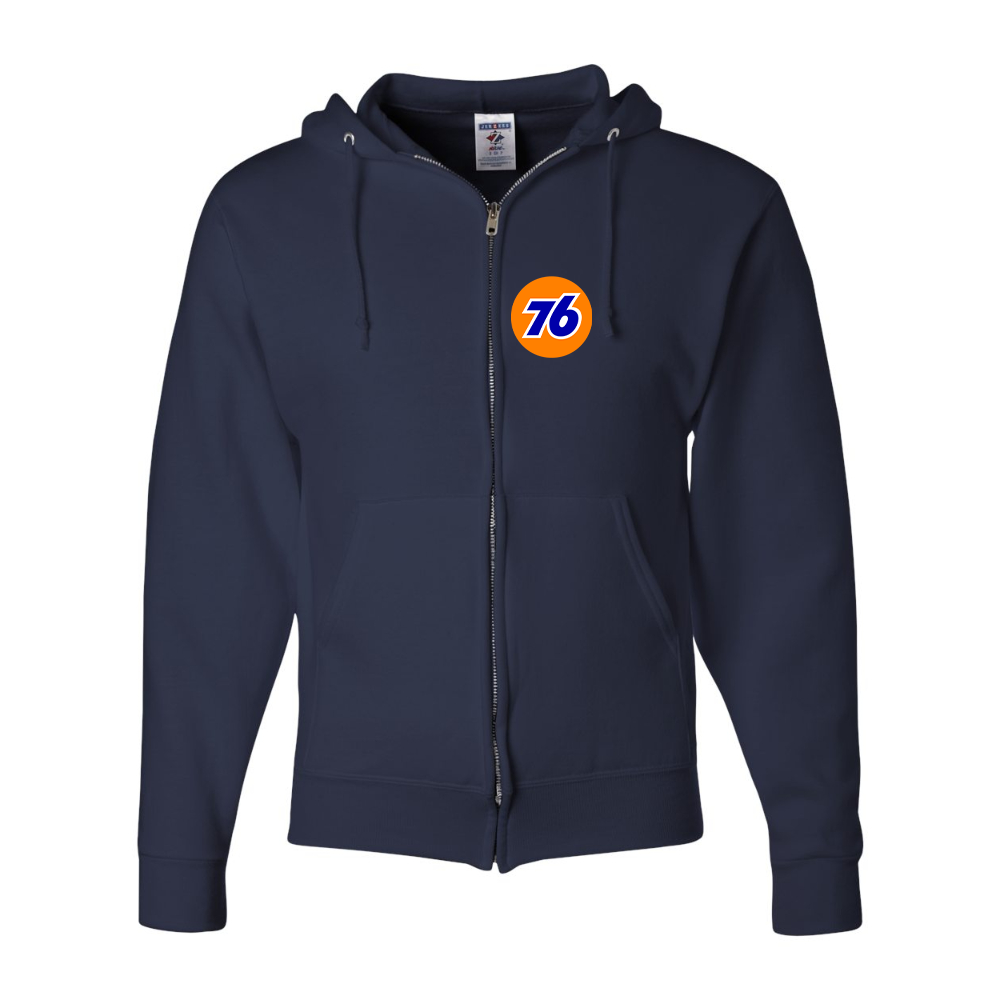 Men's 76 Gas Station JERZEES NuBlend Full-Zip Hooded Sweatshirt