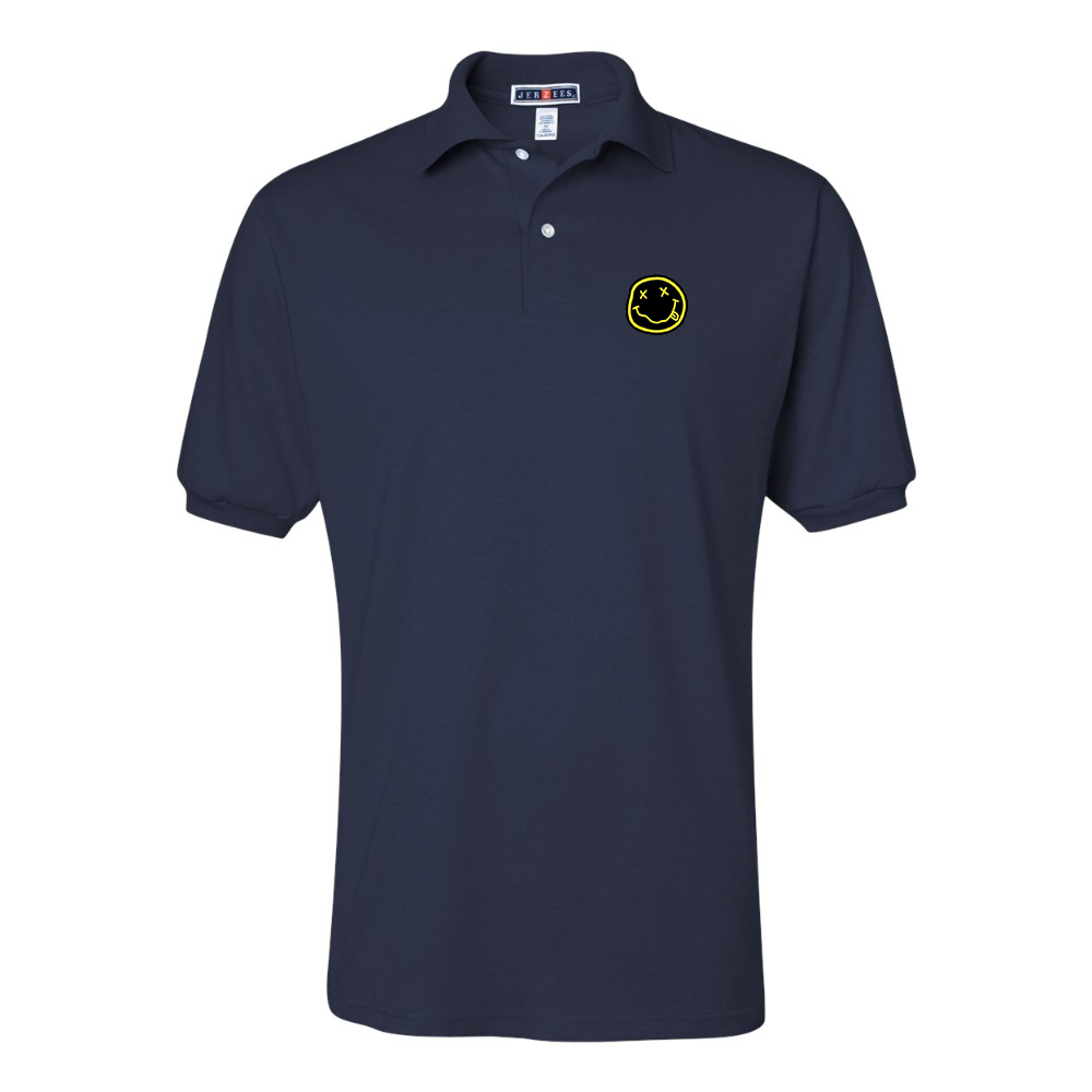 Men's Nirvana Yellow and Black Face JERZEES  SpotShield polo