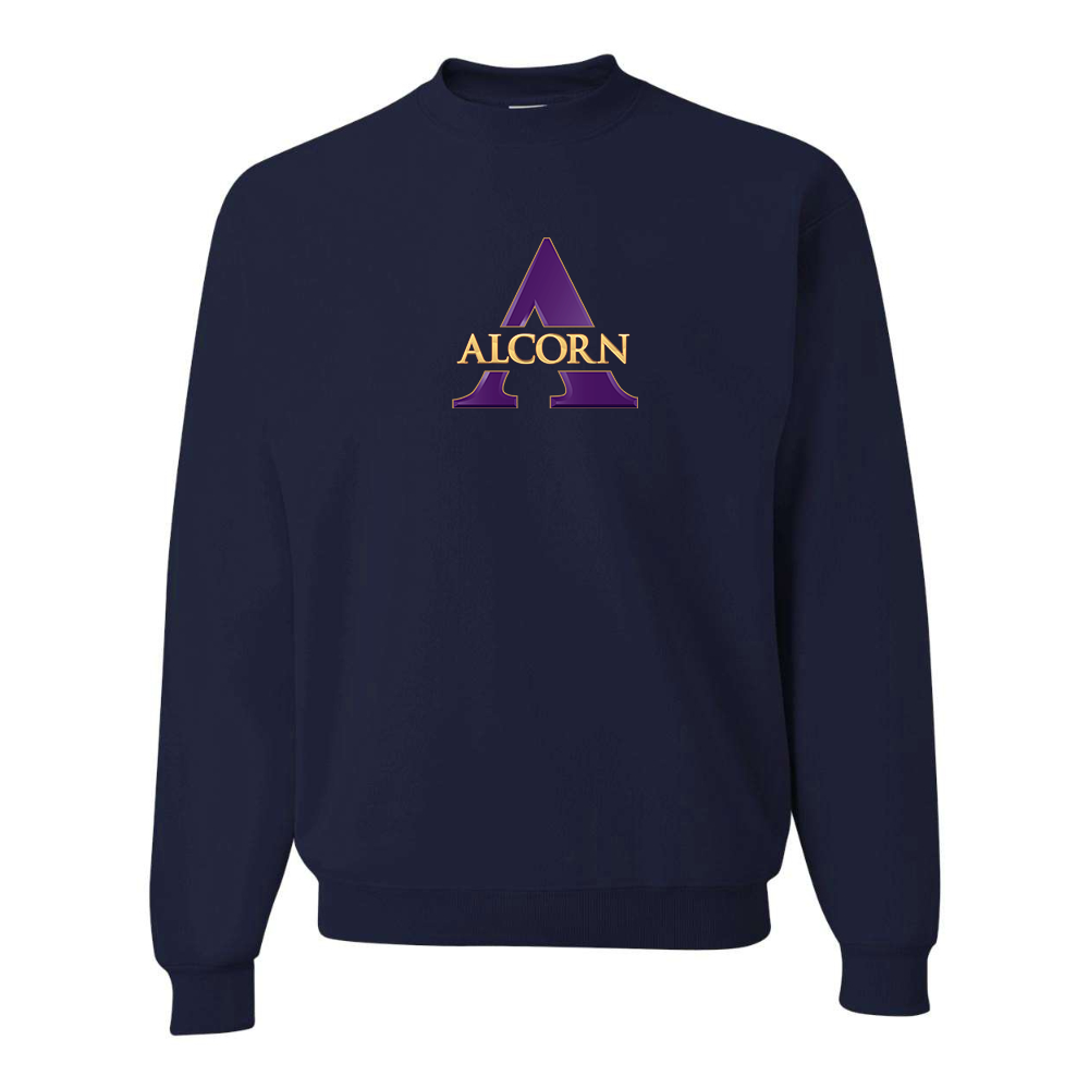 Men's Alcorn State Braves JERZEES NuBlend Crewneck Sweatshirt
