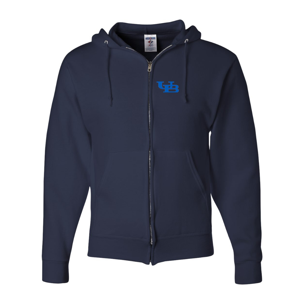 Men's Buffalo Bulls  JERZEES NuBlend Full-Zip Hooded Sweatshirt