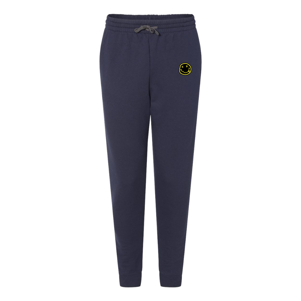 Men's Nirvana Yellow and Black Face JERZEES Nublend Joggers