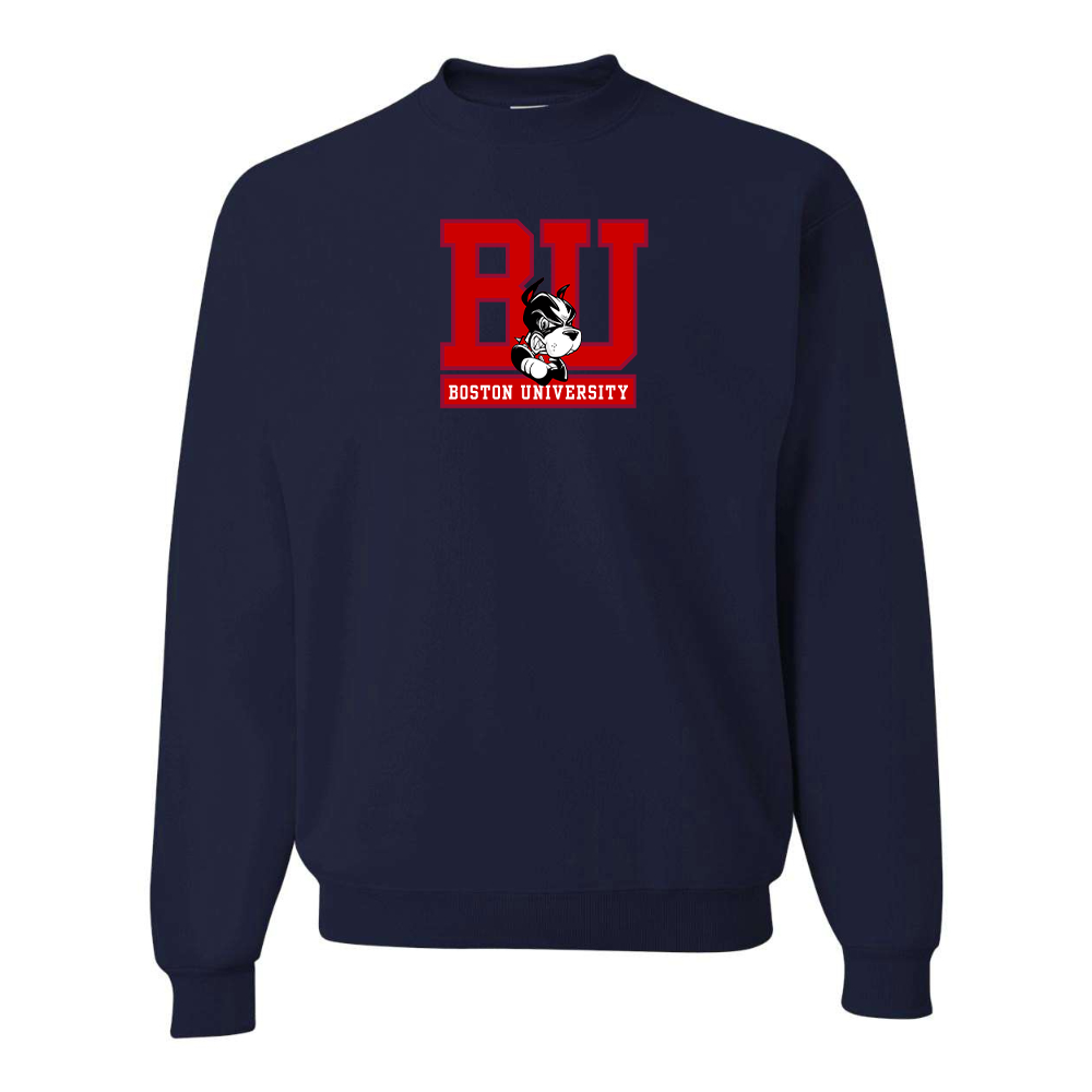 Men's Boston University Terriers JERZEES NuBlend Crewneck Sweatshirt