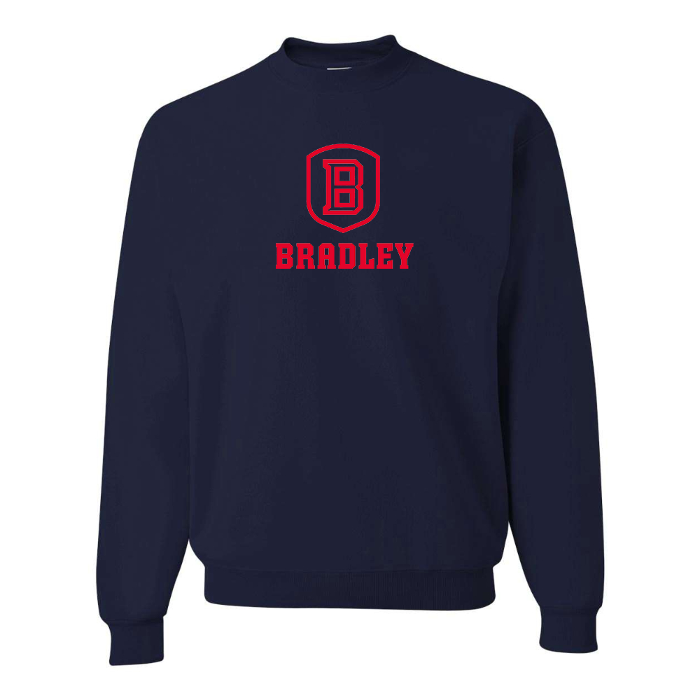 Men's Bradley Braves JERZEES NuBlend Crewneck Sweatshirt