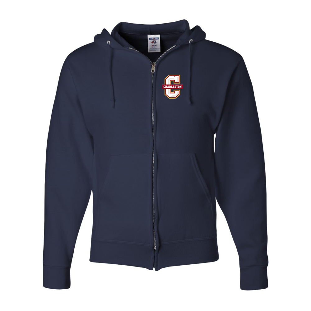 Men's Charleston Cougars JERZEES NuBlend Full-Zip Hooded Sweatshirt