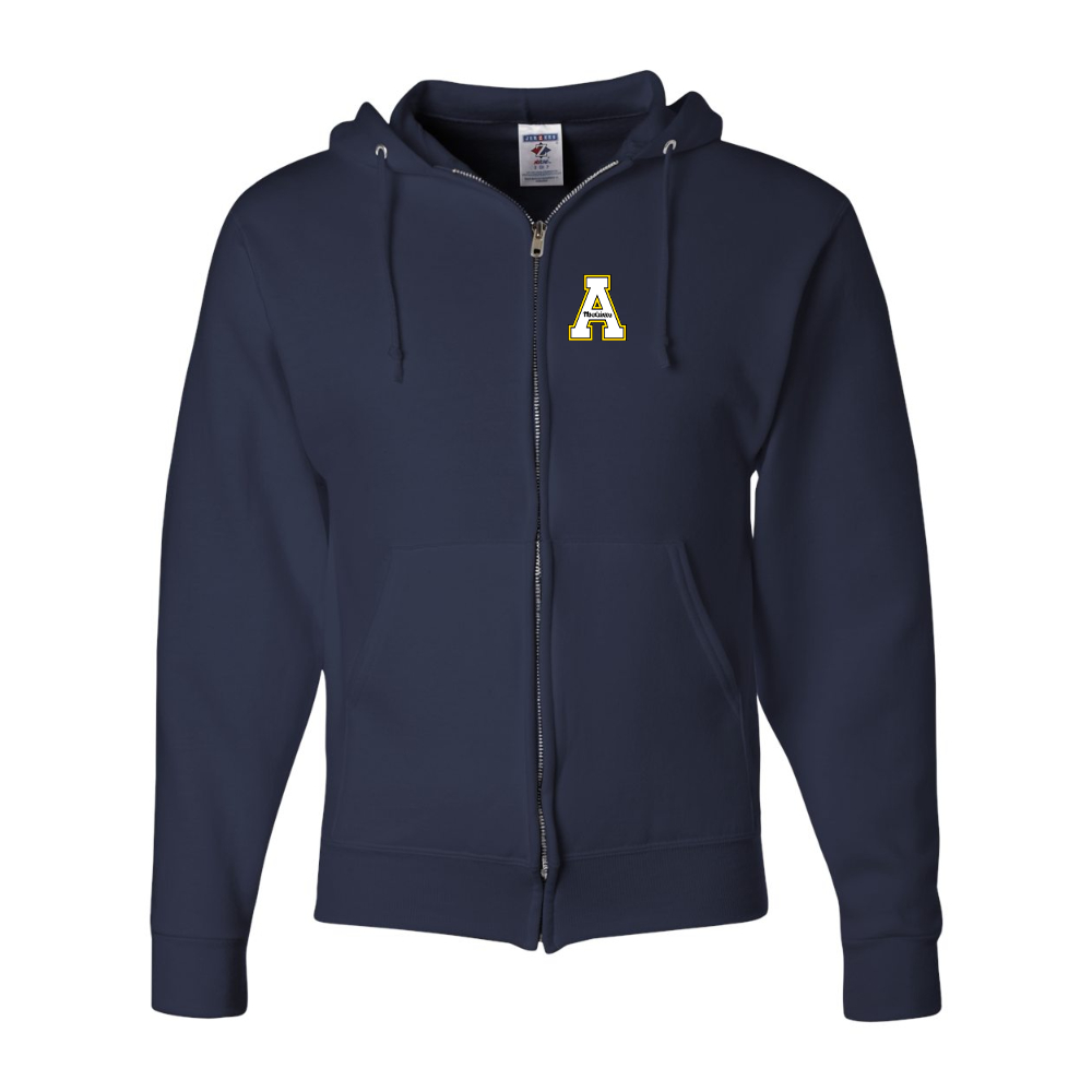 Men's  Appalachian State Mountaineers JERZEES NuBlend Full-Zip Hooded Sweatshirt