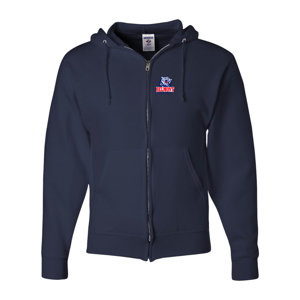 Men's  Belmont Bruins  JERZEES NuBlend Full-Zip Hooded Sweatshirt