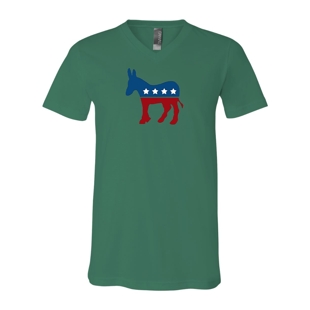 Democrat Election Symbol BELLA  CANVAS - Jersey V-Neck T-Shirt