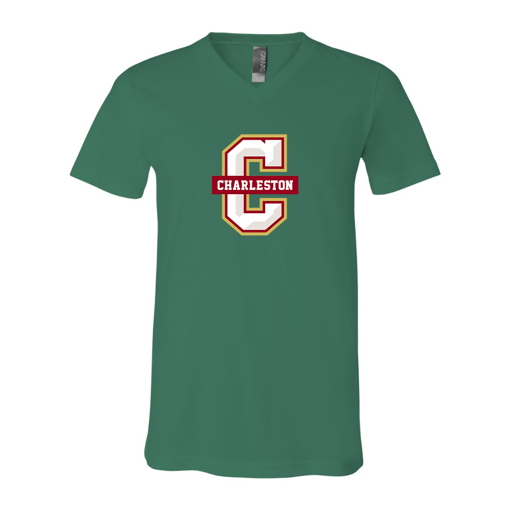 Charleston Cougars BELLA  CANVAS - Jersey V-Neck T-Shirt